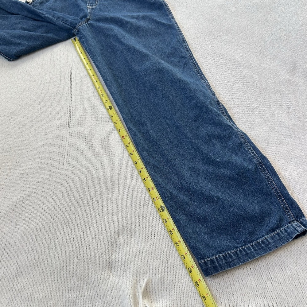 Vtg Y2K 90s No Boundaries Denim Overalls Juniors Size M 7/9 Blue Carpenter - Picture 9 of 14
